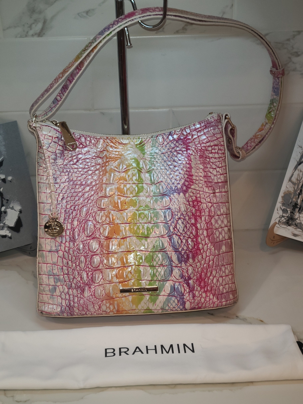 Brahmin Rainbow Optimism Melbourne Katie Crossbody Bag NWOT